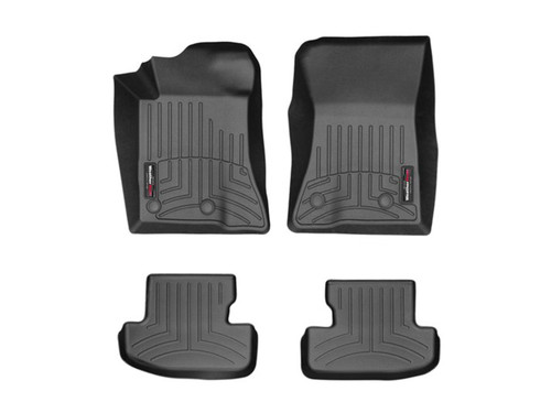 Floor Liner - Front / 2nd Row - Plastic - Black / Textured - Ford Mustang 2015-24 - Kit