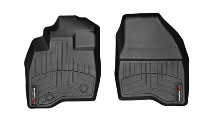 Floor Liner - Front - Plastic - Black / Textured - Ford Fullsize SUV 2015 - Pair