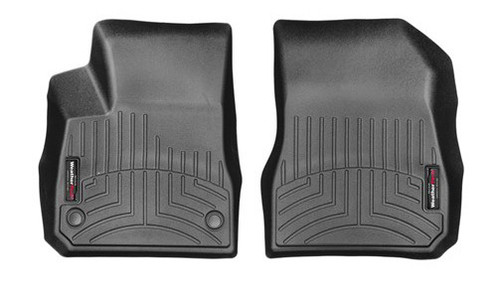 Floor Liner - Front - Plastic - Black / Textured - Chevy Malibu 2016-17 - Pair