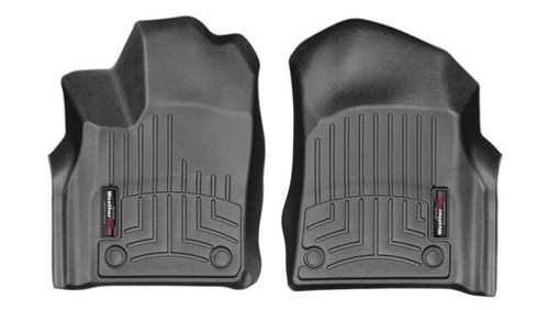 Floor Liner - Front - Plastic - Black / Textured - Dodge Midsize SUV / Jeep Grand Cherokee 2016-18 - Pair