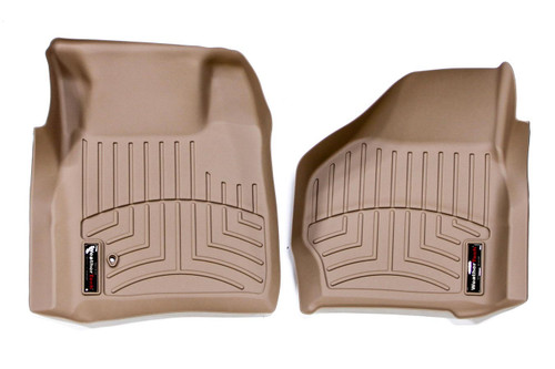 Floor Liner - Front - Plastic - Tan / Textured - Ford Fullsize SUV / Truck 1999-2007 - Pair