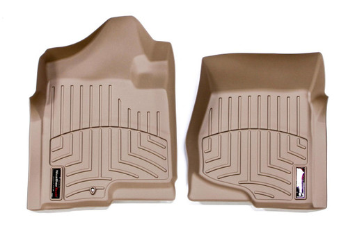 Floor Liner - Front - Plastic - Tan / Textured - GM Fullsize SUV / Truck 2007-13 - Pair