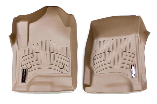 Floor Liner - Front - Plastic - Tan / Textured - GM Fullsize Truck 2014-15 - Pair