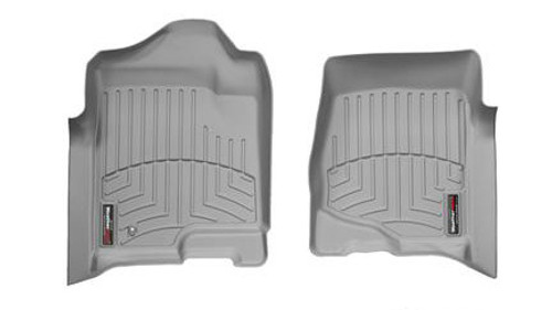 Floor Liner - Front - Plastic - Gray / Textured - GM Fullsize SUV / Truck 2007-13 - Pair