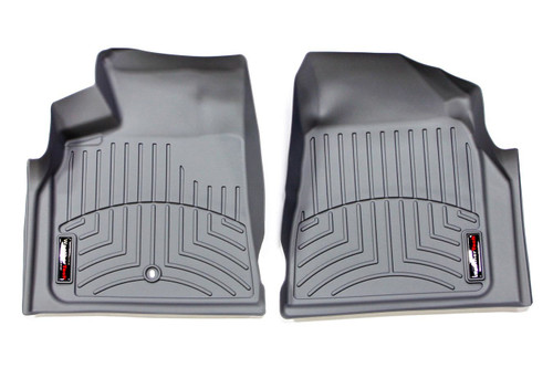 Floor Liner - Front - Plastic - Gray / Textured - GM Fullsize SUV 2008-14 - Pair