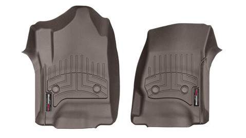 Floor Liner - Front - Plastic - Cocoa / Textured - GM Fullsize Truck 2014-19 - Pair