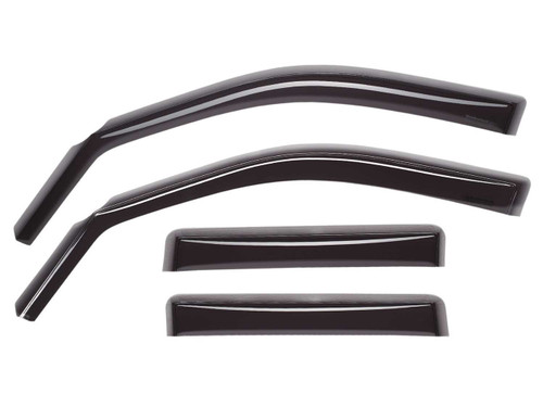 Side Window Visor - Front / Rear - 3 mm Thick - Snap-In / Stick-On - Plastic - Dark Smoke - Mopar Mini Van 2008-16 - Kit