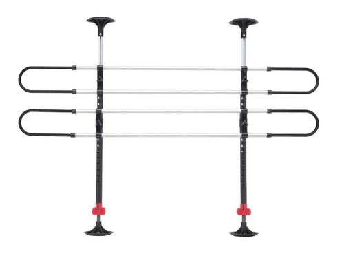 Pet Barrier - Adjustable - 30 to 46 in Tall - 39 to 66 in Wide - Aluminum - Black Anodized / Natural - Universal - Kit