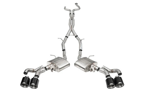 Exhaust System - Xtreme - Cat-Back - 3 in Diameter - 4.5 in Carbon Fiber Tips - Stainless - Natural - Cadillac CT5-V 2022-24 - Kit Exhaust System - Xtreme - Cat-Back - 3 in Diameter - 4.5 in Carbon Fiber Tips - Stainless - Natural - Cadillac CT5-V 2022-24 - Kit