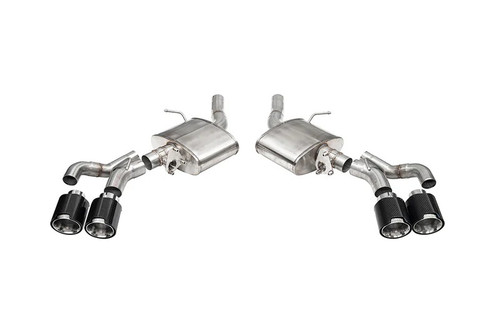Exhaust System - Sport - Axle-Back - 3 in Diameter - 4.5 in Carbon Fiber Tips - Stainless - Natural - Cadillac CT5-V 2022-24 - Kit Exhaust System - Sport - Axle-Back - 3 in Diameter - 4.5 in Carbon Fiber Tips - Stainless - Natural - Cadillac CT5-V 2022-24 - Kit