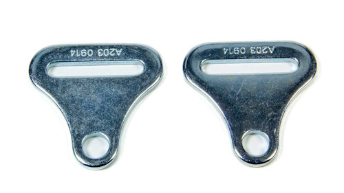Harness End - Bolt-In - 2 in Slit - Steel - Zinc Plated - Pair