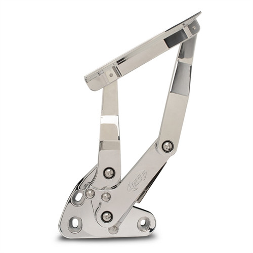 Hood Hinge - Stainless Hardware - Bearings - Aluminum - Black Powder Coat - GM Fullsize Truck 1967-72 - Kit