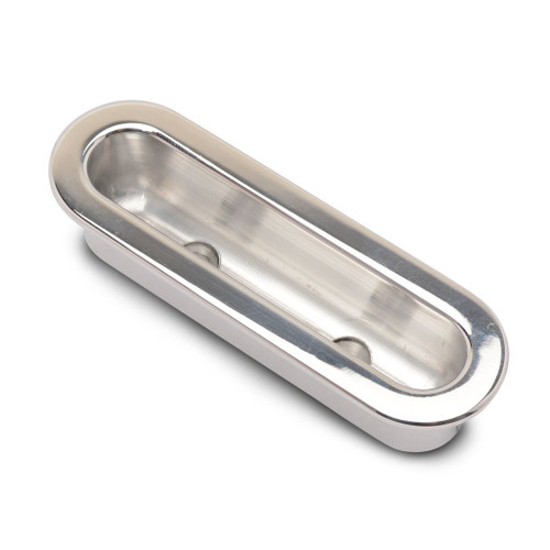 Door Grab Handle - Interior - 1 in Recessed - Aluminum - Polished - Each