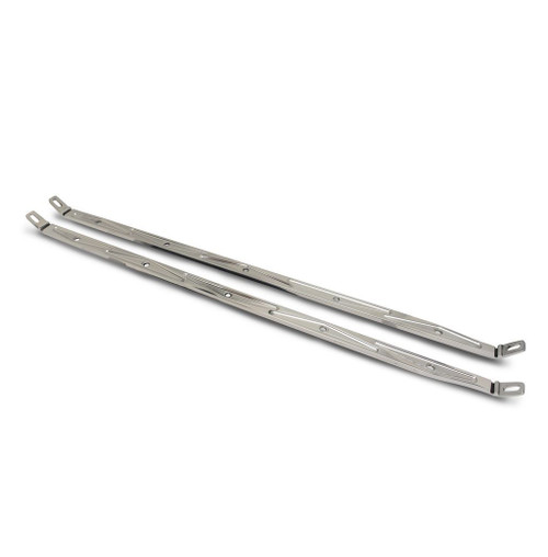 Hood Support - Bolt-On - Aluminum - Polished - Chevy Fullsize Car 1955-57 - Pair