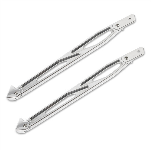 Body Brace - Fender Brace - Bolt-On - Driver / Passenger Side - Front - Aluminum - Polished - GM F-Body 1967-69 - Pair