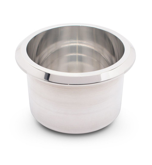 Cup Holder - Insert - Single Cup - Aluminum - Polished - Small - Each