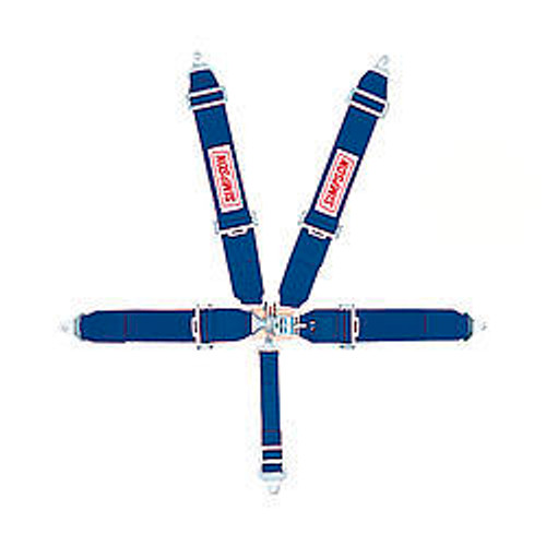 Harness - 5 Point - Latch and Link - SFI 16.1 - Pull Down Adjust - Bolt-In / Wrap Around - Individual Harness - Blue - Kit