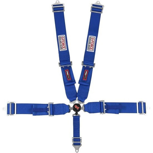 Harness - 5 Point - Camlock - SFI 16.1 - Pull Down Adjust - Bolt-In / Wrap Around - Individual Harness - Blue - Kit Harness - 5 Point - Camlock - SFI 16.1 - Pull Down Adjust - Bolt-In / Wrap Around - Individual Harness - Blue - Kit