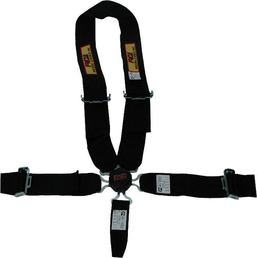 Harness - 5 Point - Camlock - SFI 16.1 - Pull Up Adjust - Bolt-In / Wrap Around - U-Type Harness - Black - Kit