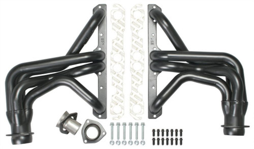 Headers - Street - 1.625 in Primary - 3 in Collector - Gaskets / Hardware Included - Steel - Black Paint - Small Block Chevy - GM Fullsize SUV / Truck 1967-91 - Pair
