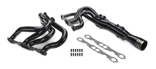 Headers - IMCA Modified Tri-Y - 1.75 to 1.875 in Primary - 3.5 in Collector - Gaskets / Hardware Included - Steel - Black Paint - Small Block Chevy - Pair Headers - IMCA Modified Tri-Y - 1.75 to 1.875 in Primary - 3.5 in Collector - Gaskets / Hardware Included - Steel - Black Paint - Small Block Chevy - Pair