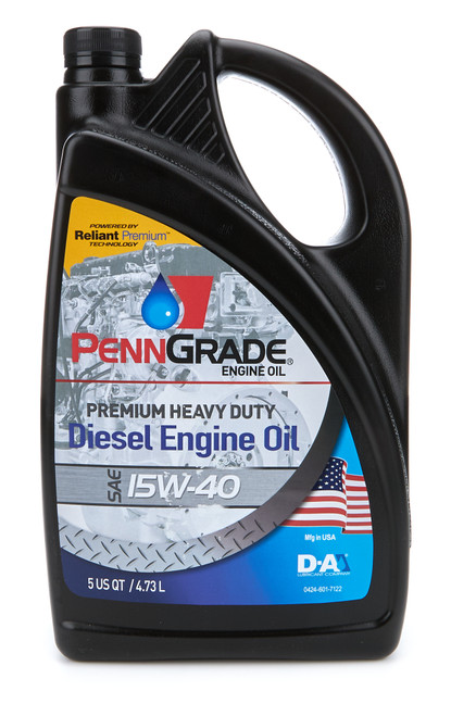 Motor Oil - Premium Heavy Duty Diesel - 15W40 - Conventional - 5 qt Jug - Each Motor Oil - Premium Heavy Duty Diesel - 15W40 - Conventional - 5 qt Jug - Each