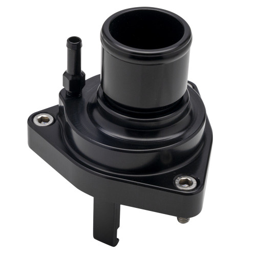 Water Neck - Straight - 1-1/2 in Hose Barb - Fixed - O-Ring - Stainless Hardware - Aluminum - Black Anodized - GM LT-Series - Each