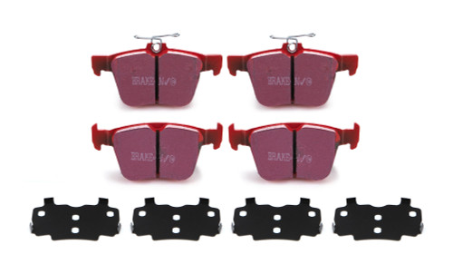 Brake Pads - Red Stuff - High Friction - Rear - Ceramic - Various Audi Applications 2014-24 - Set of 4 Brake Pads - Red Stuff - High Friction - Rear - Ceramic - Various Audi Applications 2014-24 - Set of 4