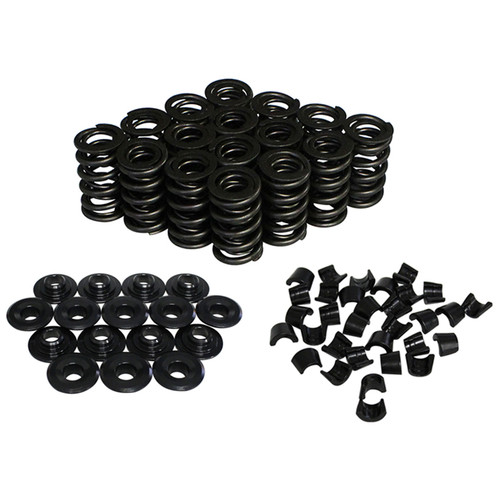 Valve Spring Kit - Dual Spring - 413 lb/in Spring Rate - 1.100 in Coil Bind - 1.500 in OD - Locks / Chromoly Retainers - Kit