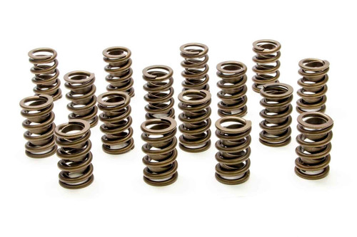 Valve Spring - 1200 Series Circle Track - Single Spring / Damper - 540 lb/in Spring Rate - 1.115 in Coil Bind - 1.260 in OD - Set of 16