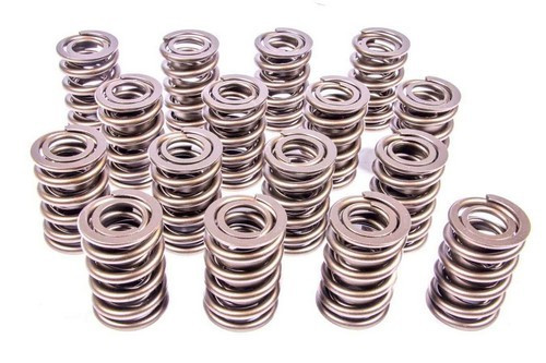 Valve Spring - 1200 Series Circle Track - Dual Spring / Damper - 428 lb/in Spring Rate - 1.185 in Coil Bind - 1.545 in OD - Set of 16