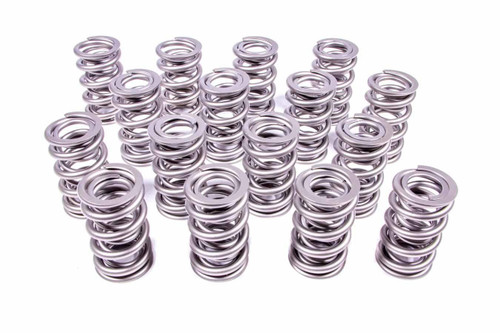 Valve Spring - 1300 Series Circle Track - Dual Spring - 538 lb/in Spring Rate - 1.150 in Coil Bind - 1.574 in OD - Set of 16
