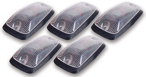 Clearance Light - Hi-5 - GM Style - 5.875 x 3.5 x 1.5 in - Incandescent - Flat / Curved Mount - Plastic - Clear Lens - GM Fullsize Truck 1988-2002 - Kit
