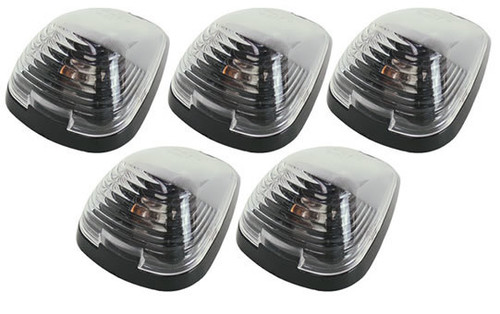 Clearance Light - Hi-5 - Ford Style - 4 x 3 x 1.75 in - LED - Flat / Curved Mount - Plastic - Clear Lens - Ford Fullsize Truck 1999-2016 - Kit