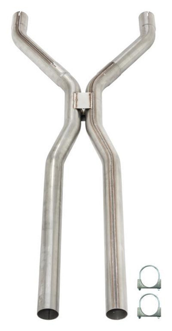 Exhaust H-Pipe - 2.5 in Diameter - Stainless - Natural - Universal - Each Exhaust H-Pipe - 2.5 in Diameter - Stainless - Natural - Universal - Each