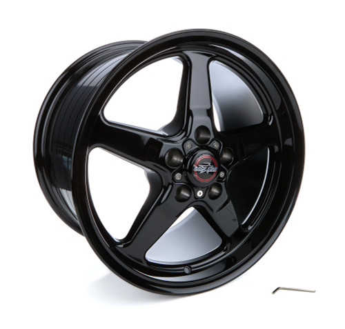 Wheel - 92 Drag Star Bracket Racer Ford - 17 x 10.5 in - 7.625 in Backspace - 5 x 4.50 in Bolt Pattern - Aluminum - Black Paint - Each