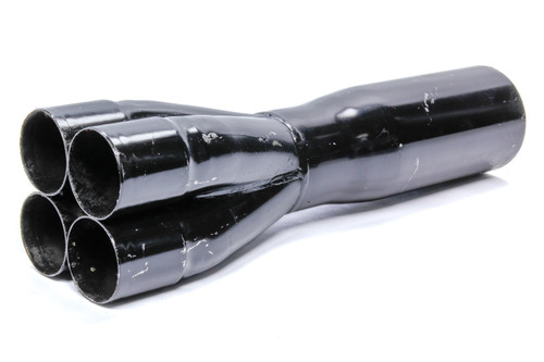 Collector - Slip-On - 4 x 1.75 in Primary Tubes - 3 in Outlet - 8 in Long - Steel - Black Paint - Each Collector - Slip-On - 4 x 1.75 in Primary Tubes - 3 in Outlet - 8 in Long - Steel - Black Paint - Each