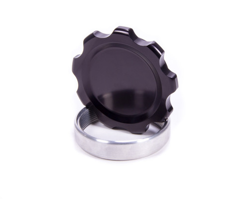 Bung and Cap Kit - 3 in Opening - Weld-On - Aluminum Bung - Aluminum Threaded Cap - Black Anodized - Kit