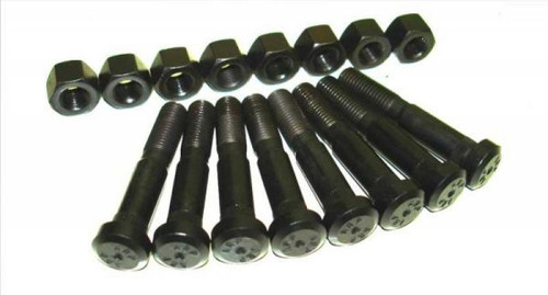 Connecting Rod Bolt Kit - High Performance - 8740 - Chromoly - Black Oxide - EBU Marked Rods - Ford Y Block - Set of 16