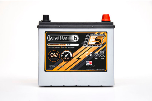 Battery - Endurance - AGM - 12V - 580 Cold Cranking Amps - Top Terminals - 9.31 in L x 8.63 in H x 5 in W - Each