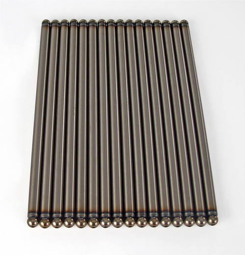 Pushrod - Hustler - 7.122 in Long - 5/16 in OD - Steel - GM 603 / 604 Crate Engine - Set of 16