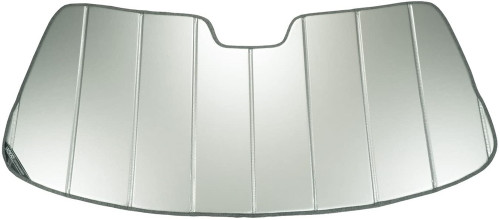 Windshield Shade - Folding - Cloth / Plastic - Silver / Black - Toyota Midsize Truck 2018-23 - Each