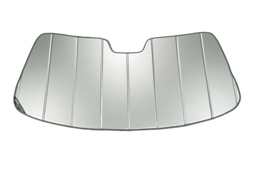 Windshield Shade - Folding - Cloth / Plastic - Silver / Black - Ford Fullsize Truck 2021-24 - Each