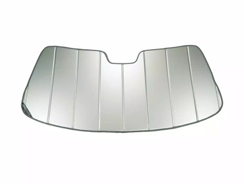 Windshield Shade - Folding - Cloth / Plastic - Silver / Black - Toyota Fullsize Truck 2022-24 / Toyota Sequoia 2024-25 - Each