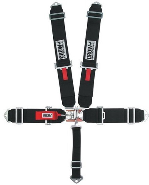 Harness - Sport Model - 5 Point - Latch and Link - SFI 16.1 - Pull Down Adjust - Bolt-In - Individual Harness - Black - Kit