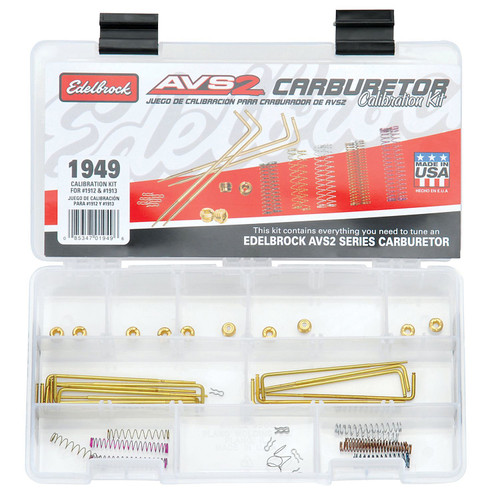 Carb Calibration Kit - AVS2 Series - Metering Rods / Metering Jets / Springs / Case - Edelbrock AVS2 Carburetors - Kit