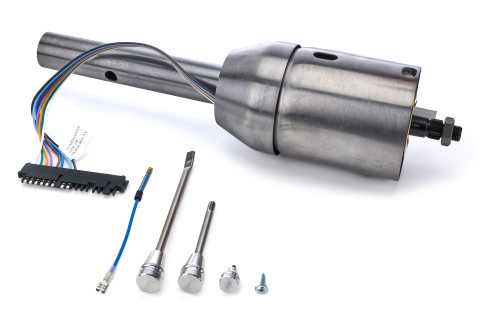 Steering Column - EPAS - Tilt - Hazard / Turn Signal - Steel - Brushed - Chevy Corvette 1963-66 - Each