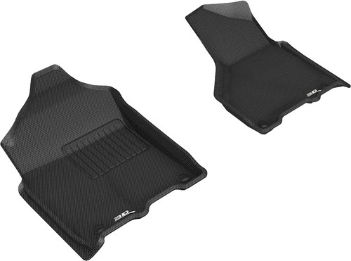 Floor Liner - Kagu - Front - Plastic - Black / Textured - Crew Cab - Dodge Ram Fullsize Truck 3019-21 - Pair