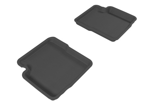 Floor Liner - Kagu - Second Row - Plastic - Black / Textured - Fiat 500 2012-19 - Pair