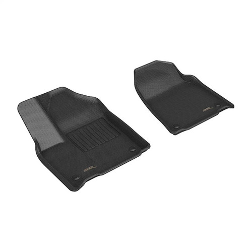 Floor Liner - Kagu - Front - Plastic - Black / Textured - 8 Passenger - Jeep Wagoneer 2022-24 - Pair